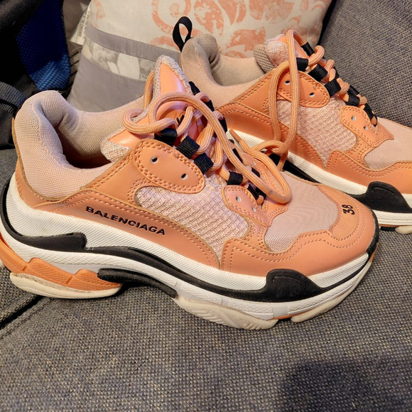 Balenciaga Shoes - Women's Balenciaga Triple S Sneakers US 7.5 (EU 38) Orange Black White